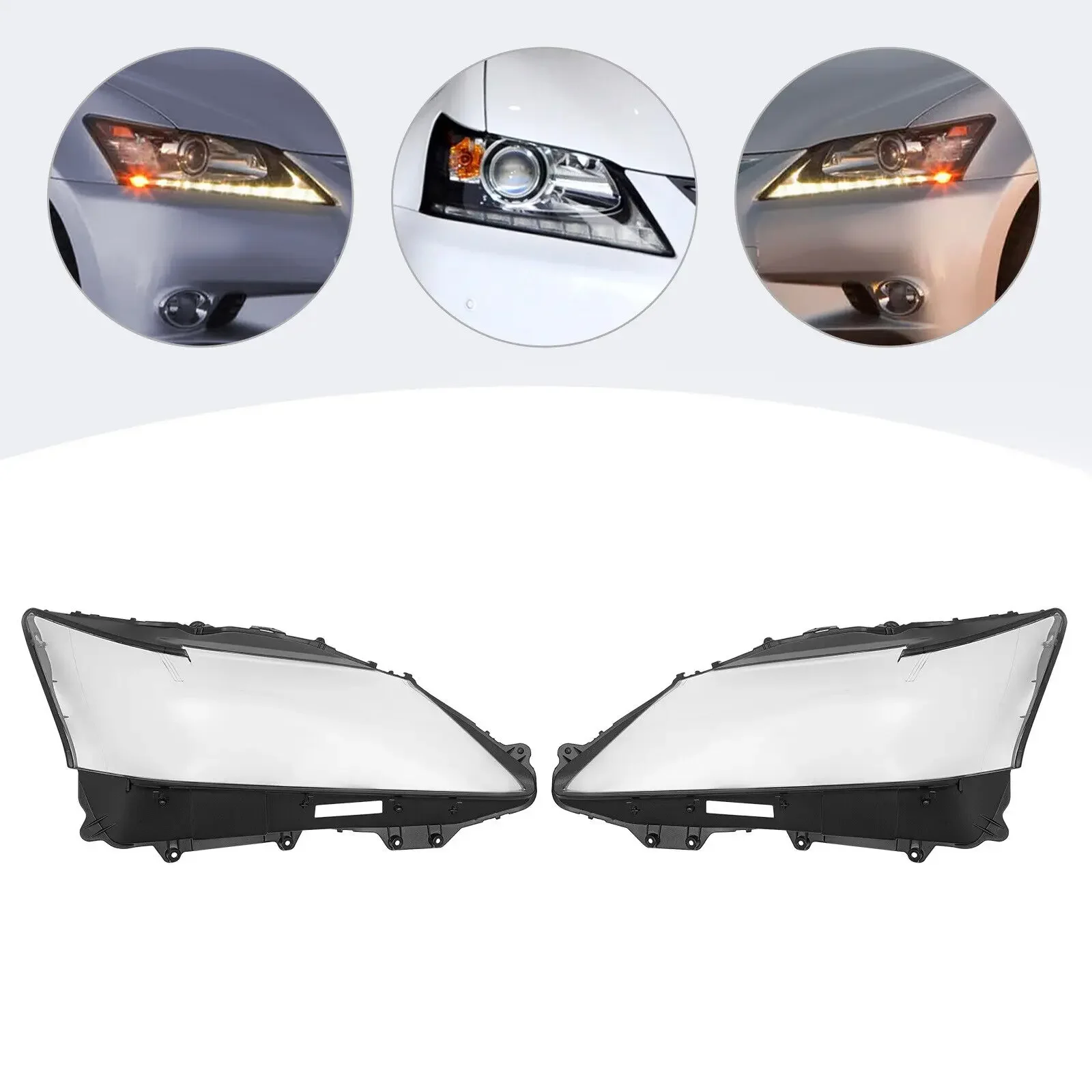 

For 2012-2015 Lexus GS250 GS350 GS450H Left&Right Headlight Lens Shell Cover
