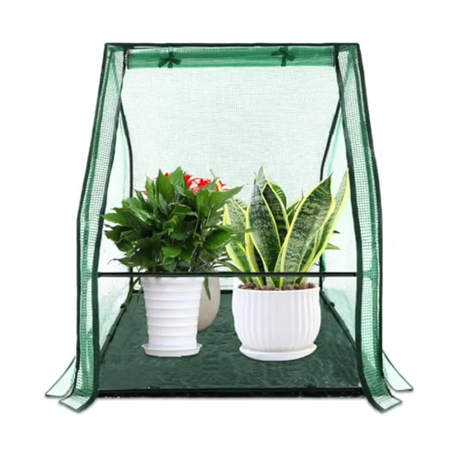 

U'Artlines Portable Mini Greenhouse Small Green House with Waterproof Pad 36x36x42 Inch Plant Cover Tent for Garden Small Plant