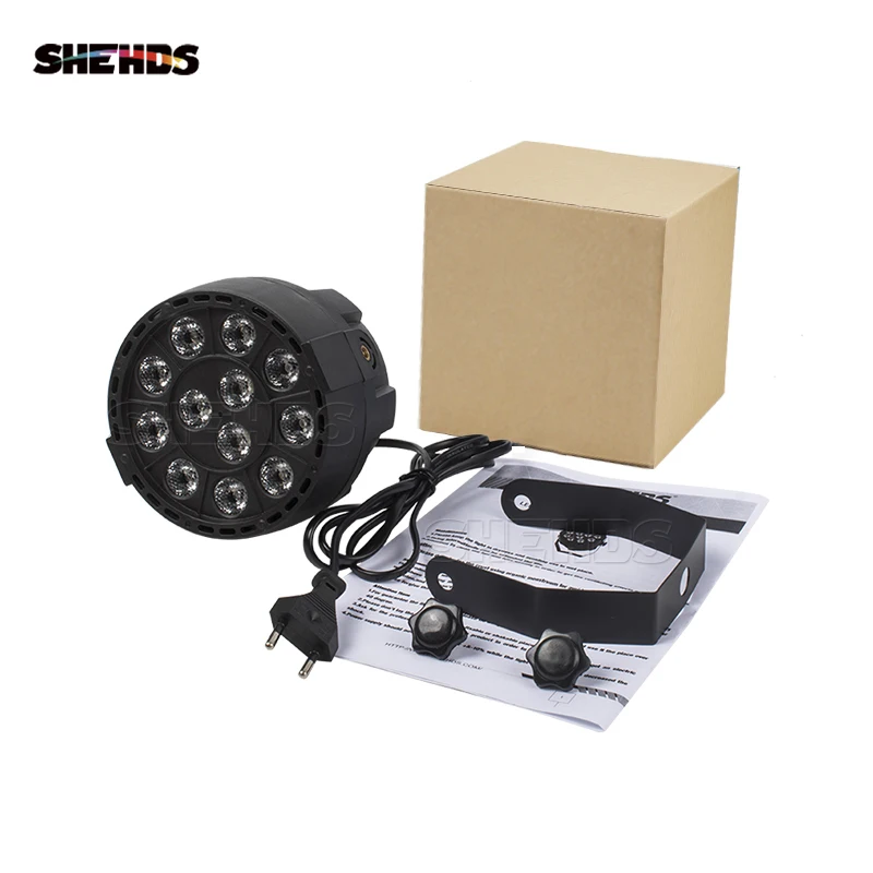 SHEHDS LED Par 12x3W RGBW Stage Light With DMX512 for Disco DJ Projector Machine Party Decoration