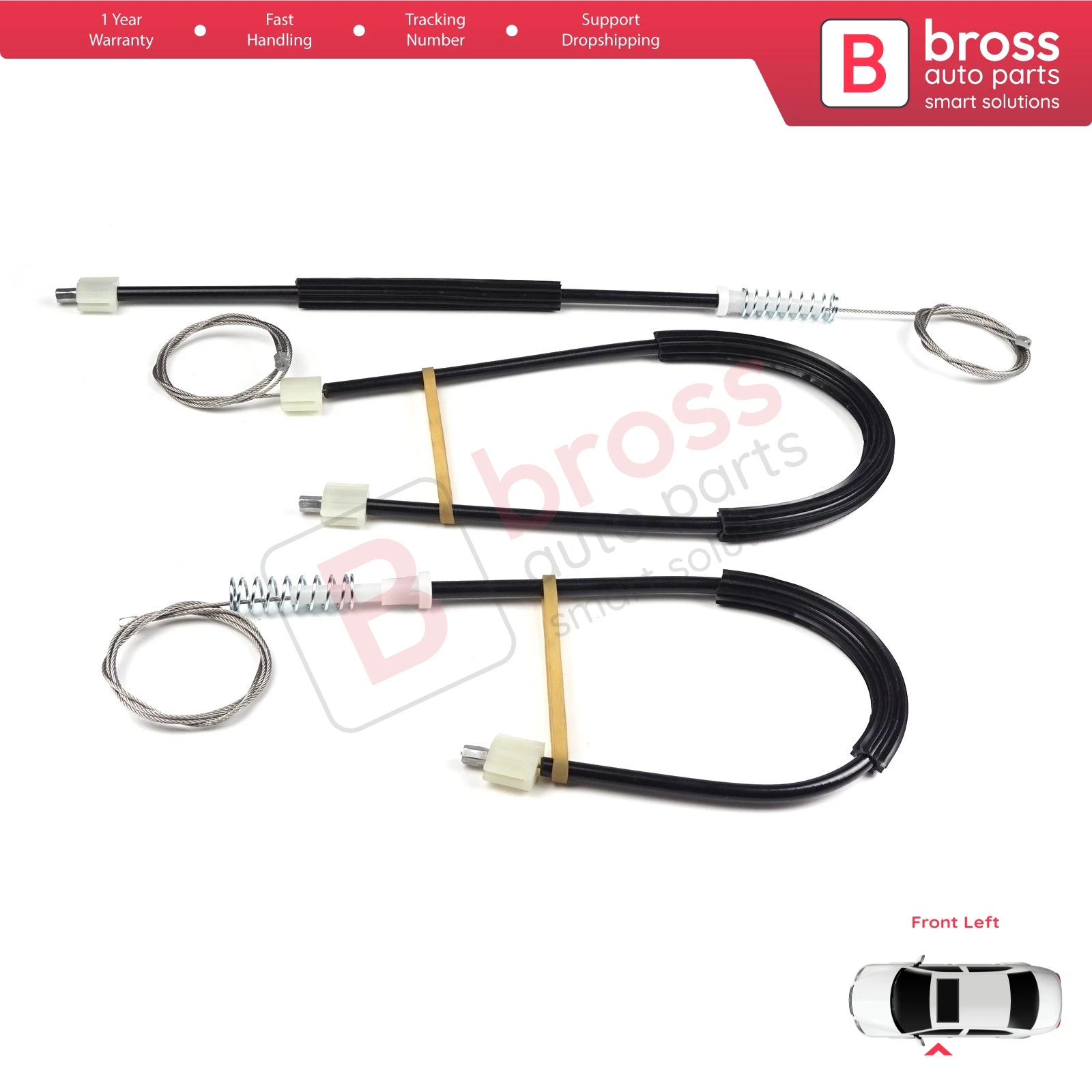 BWR985 Kit perbaikan Regulator pengangkat jendela listrik depan kiri untuk Vauxhall Opel Astra J P10 MK6 2009-2016 4/5 13350757 pintu