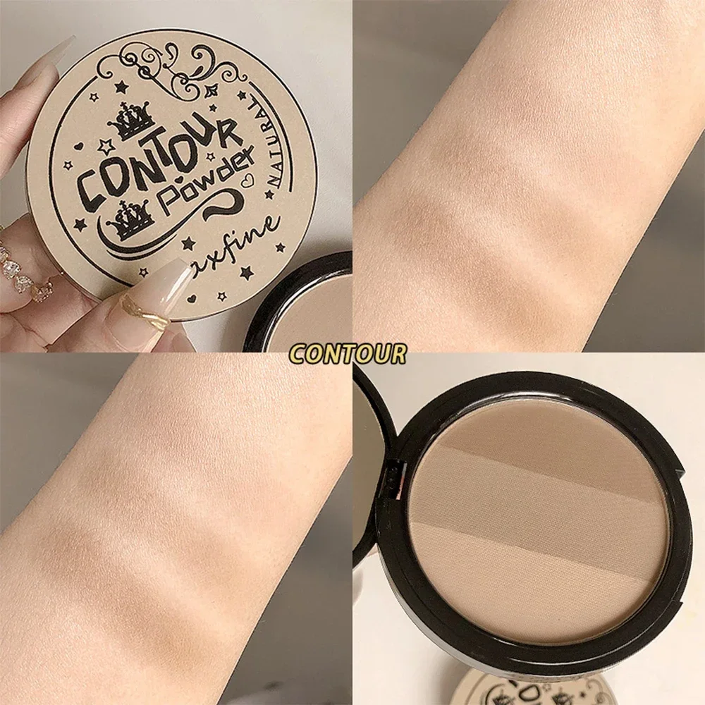 Pó De Contorno Fosco, Rosa Rosa Rosa Bronzer Paleta, De Longa Duração, Natural Face Shading, Contorno, Impermeável, 3 Cores, Cosméticos