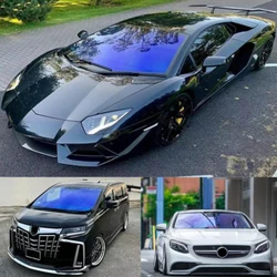 152x80/90/100cm Blue Discolored glass film Chameleon Car Tinting Decorative Window Adhesive Solar Film