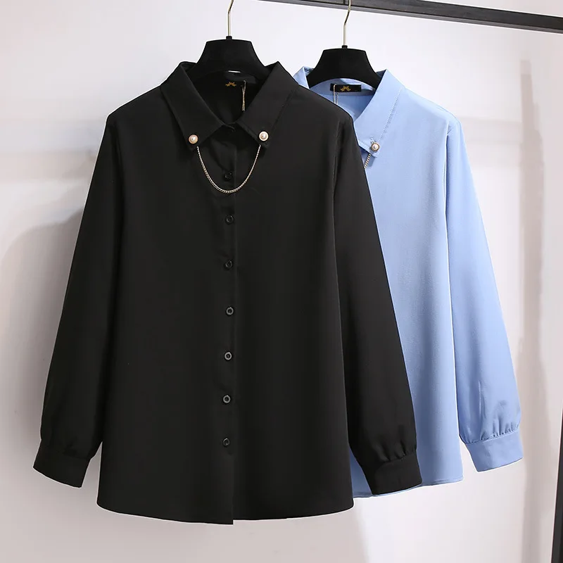 

2024 New Spring Autumn Elegant Loose Long-sleeved Shirts Large Size Women's Clothing Korean Blouse Ladies Blousa Tops Tees AC40