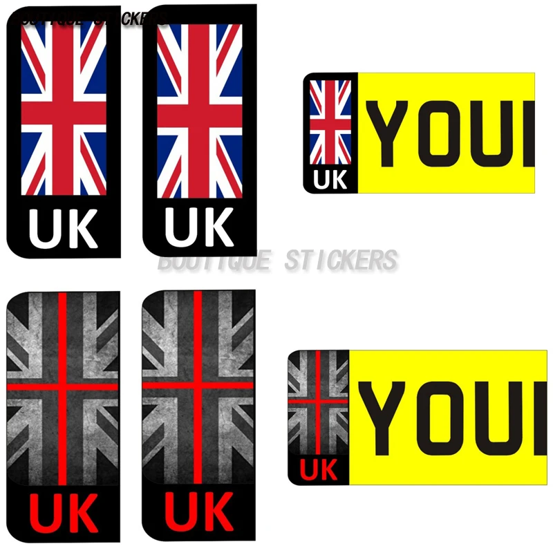

exquisite BLACK GREY RED LINE UNION JACK UNION JACK FLAGLicense plate stickers waterproof PVC stickers for cars and motorcycles