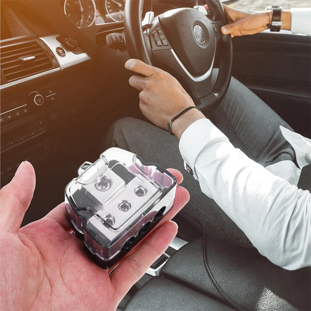2Pcs Car Audio Amp Distribution Block Ground Distributor Easy Install Stable Power Splitter for Cars Audio Distribution Block