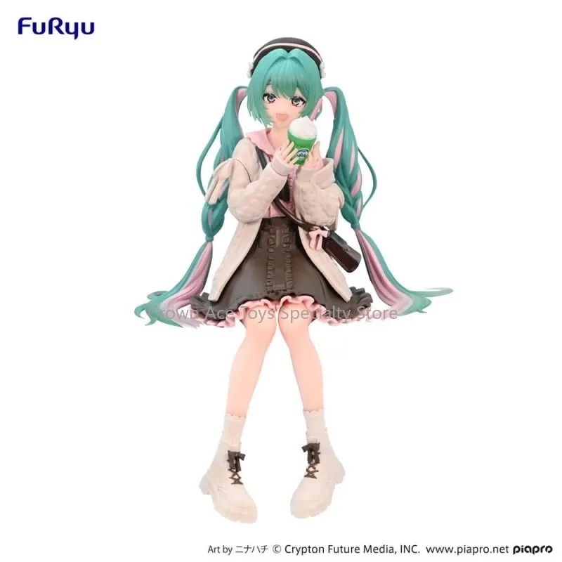 FuRyu Virtual Singer Anime Figure Hatsune Miku AUTUMN DATE Autumn Clothing Action Figure Trendy Toys Doll for Kids Holiday Gifts