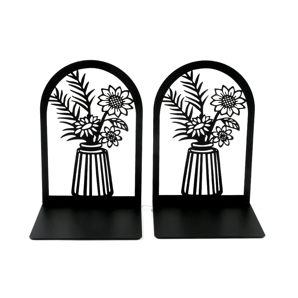 Imagem -04 - Book Rack Stand Iron For Lovers Lindo Vaso Book Ends Home Desk Papelaria Material de Escritório Mulher e Homem Estilos