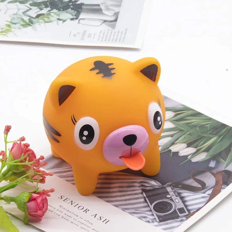 Mignon langue vocale poupée pincement musique enfants Vent jouet Vocal Animal jouets anti-Stress jouets Squishy Fidget jouets