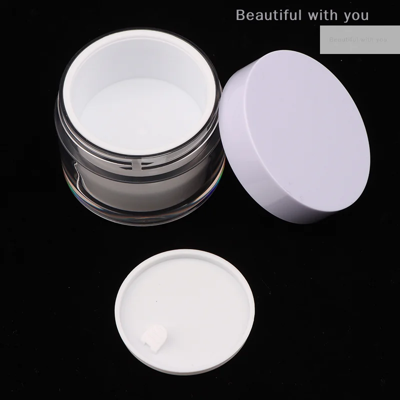 1PC Ronde Hervulbare Flessen Plastic Lege Cosmetische Pot Make-Up Container Gezichtscrème Oogschaduw Gel Zonnebrandcrème Parfum Reizen Fles