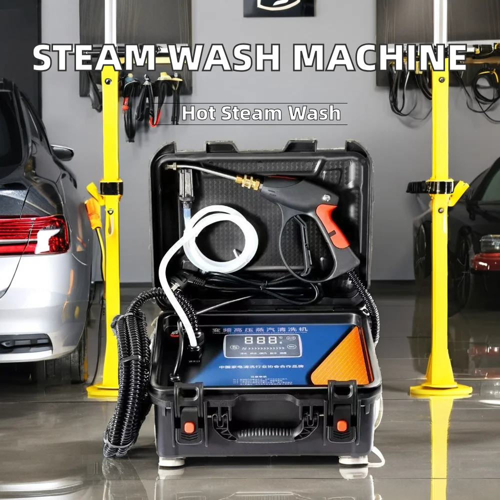 Pulitore a vapore portatile per uso domestico e macchina disinfettante Alimentazione elettrica da 1500 W per la pulizia dell'auto Materiale in rame in acciaio inossidabile