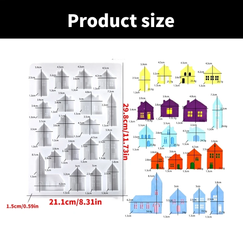 Molde casa silicone multiuso para entusiastas joias pingentes chaveiro DIY