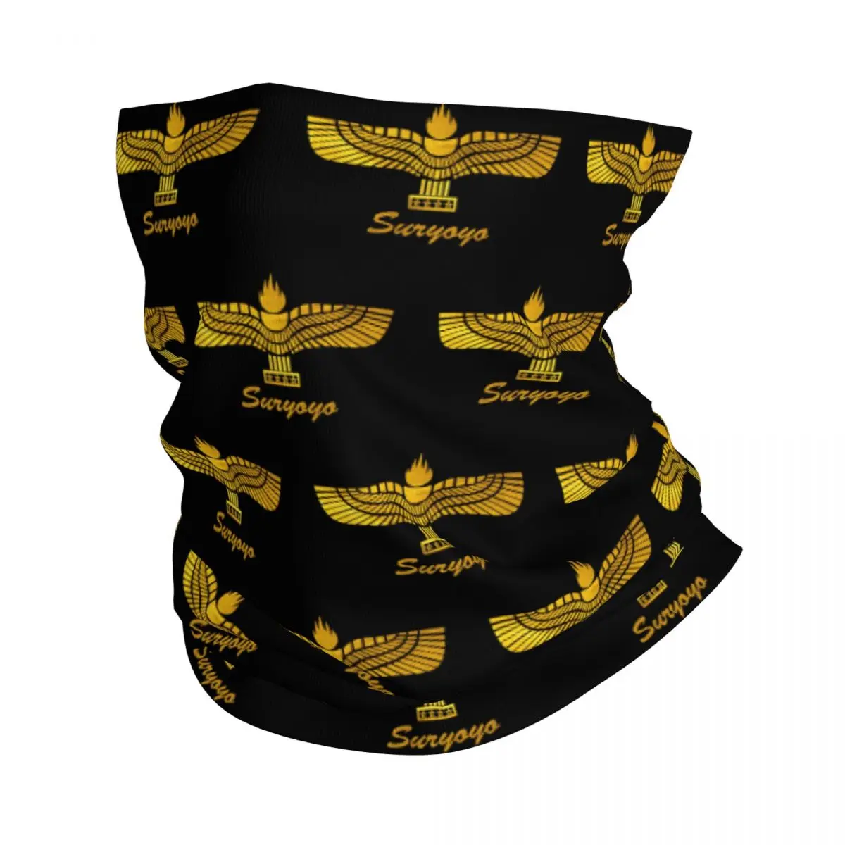 Aramean Suryoyo Syriac Flag Bandana Neck Gaiter for Hiking Hunting Men Women Wrap Scarf Balaclava Warmer