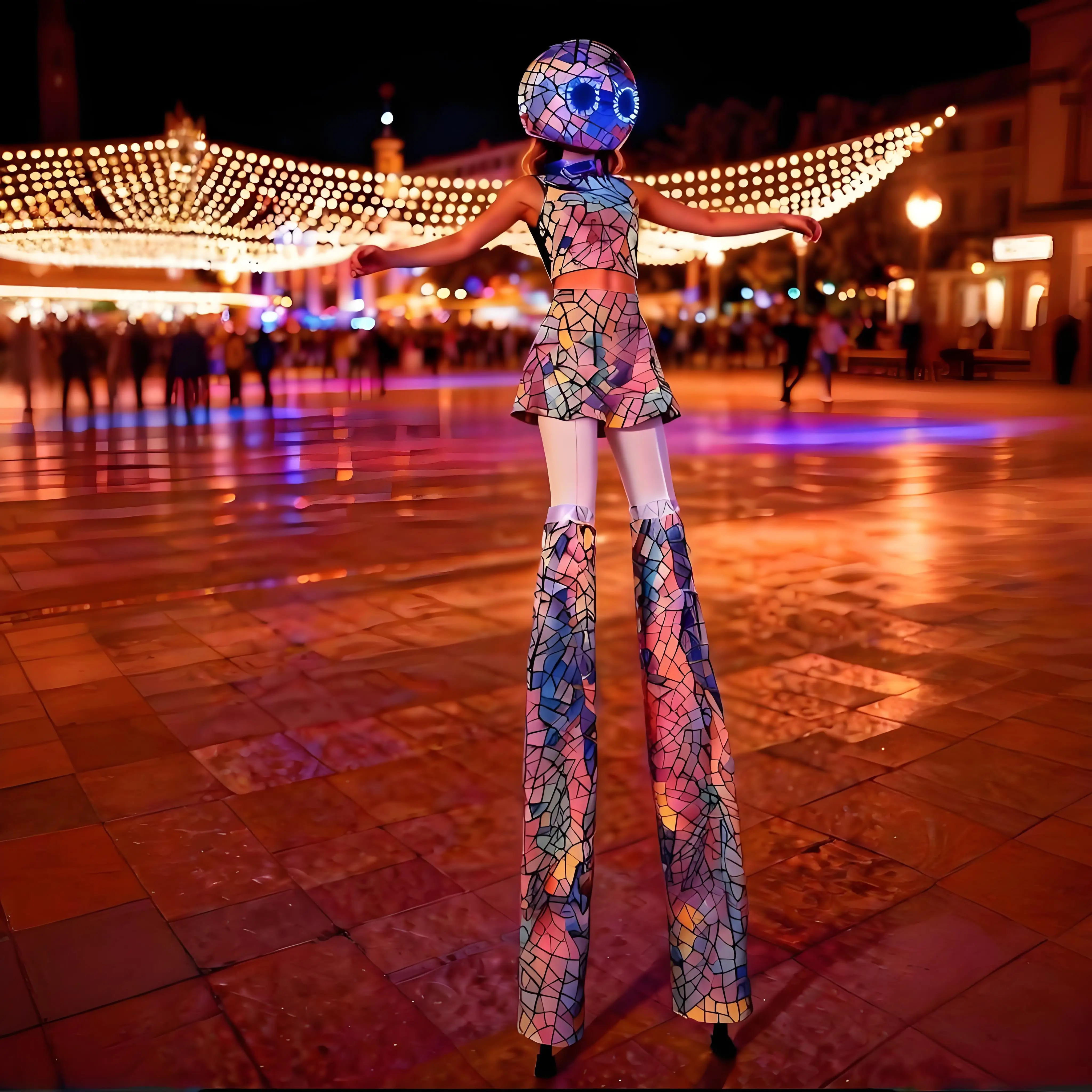 女性用光沢のあるシルバーPUノースリーブナイトクラブドレスゴーゴーダンサー歌手ステージ衣装ハロウィンカーニバルパーティー用イブニング衣装