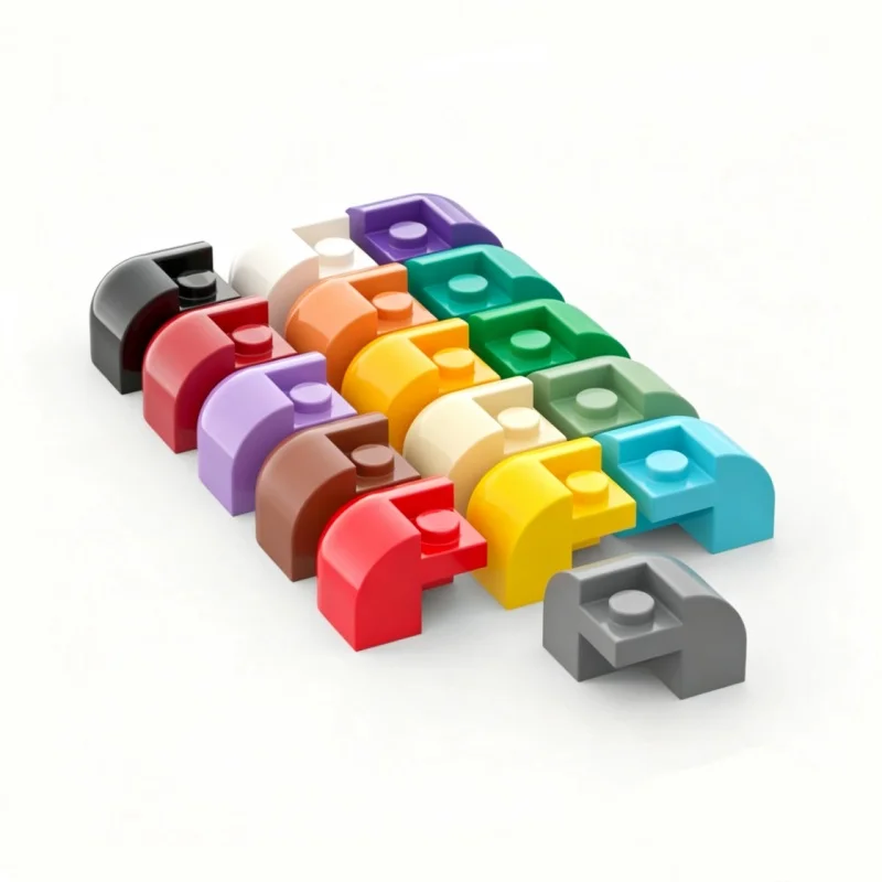 16PCS BRICK W/ BOW 2X2X1 1/3 Compatible With 67810 Bricks Bows Arches MOC Self-Locking Bricks Building Blocks Toys Accessories