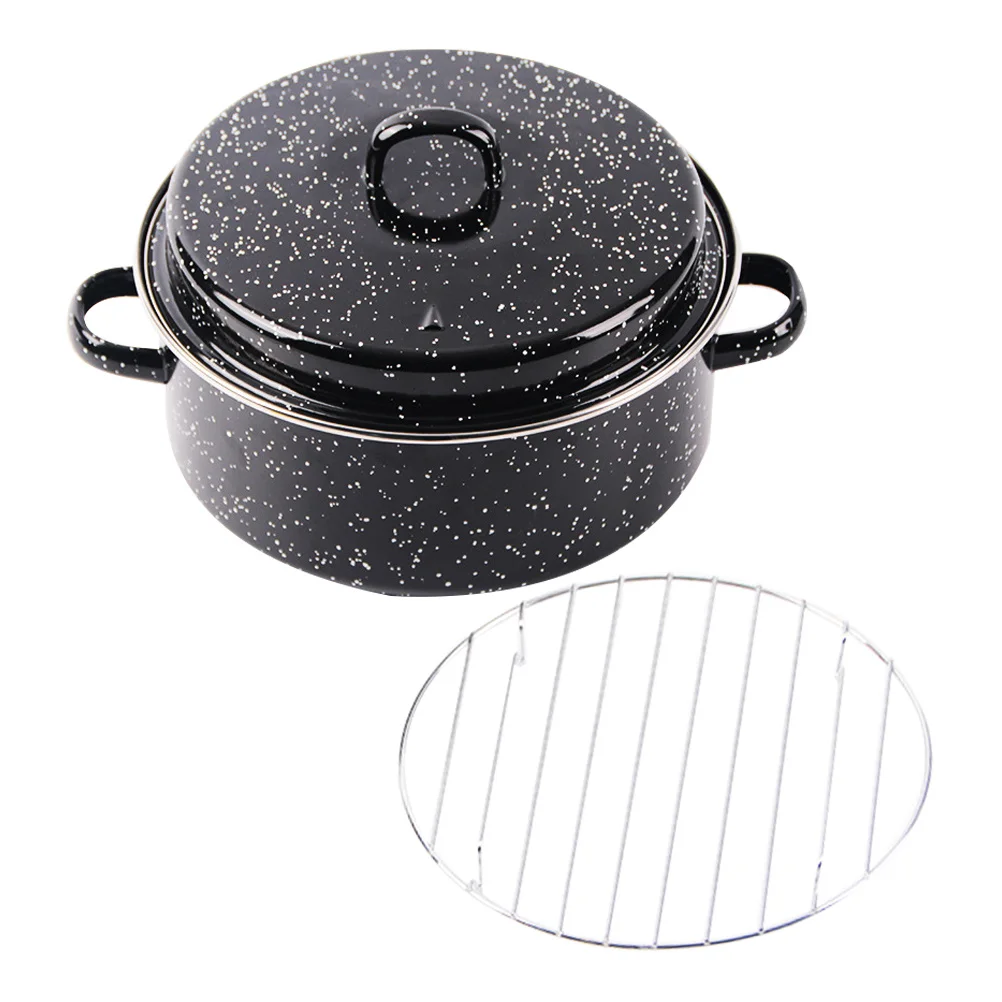 

Enameled Roasting Pan 7L Large Capacity Non-Stick Baking Pot For Sweet Potato Turkey Oven Bbq Grill Roaster Kitchen