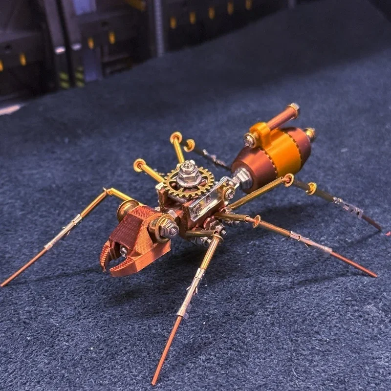 Steampunk formica meccanica assemblaggio fai da te mascella di ferro formica modello in metallo kit assemblare ornamento puzzle 3D giocattolo fatto a mano regalo di compleanno per bambini