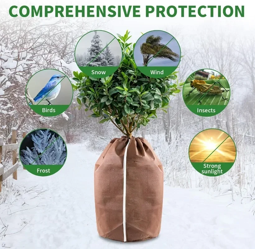 

Plant Potted Anti Freeze Protection Bag Home Garden Oxford Cloth Plants Thermal Cover