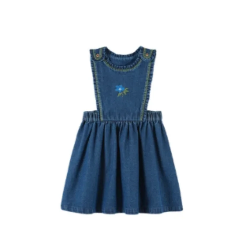 Children's EM AW26 Floral Vintage Dress for Girls Printed Autumn Winter New Dress