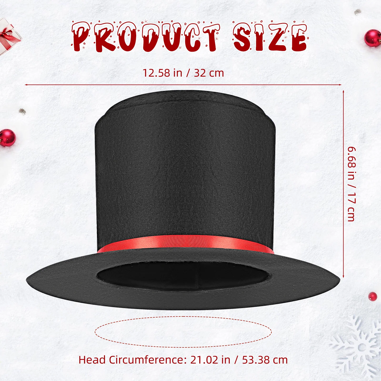 DIY عيد الميلاد ثلج قبعة النسيج الديكور خفيفة الوزن اللباس الدعامة للاستخدام في الهواء الطلق عطلة مهرجان الشتاء الطرف #2