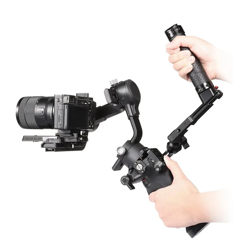 Gimbal Stabilizer Handle Foldable Grip Extension Holder Cold Boots 1/4 Port For DJI Ronin RS 2 /RSC 2 /RS 3 /RS 3 Pro