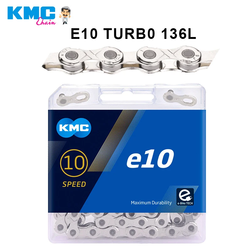 Original KMC E-BiKE E8 E9 E10 E11 E12 Chain 130/136 Links Anti-rust Electric Sport Bicycle 8 9 10 11 12 Speeds eBike Chains