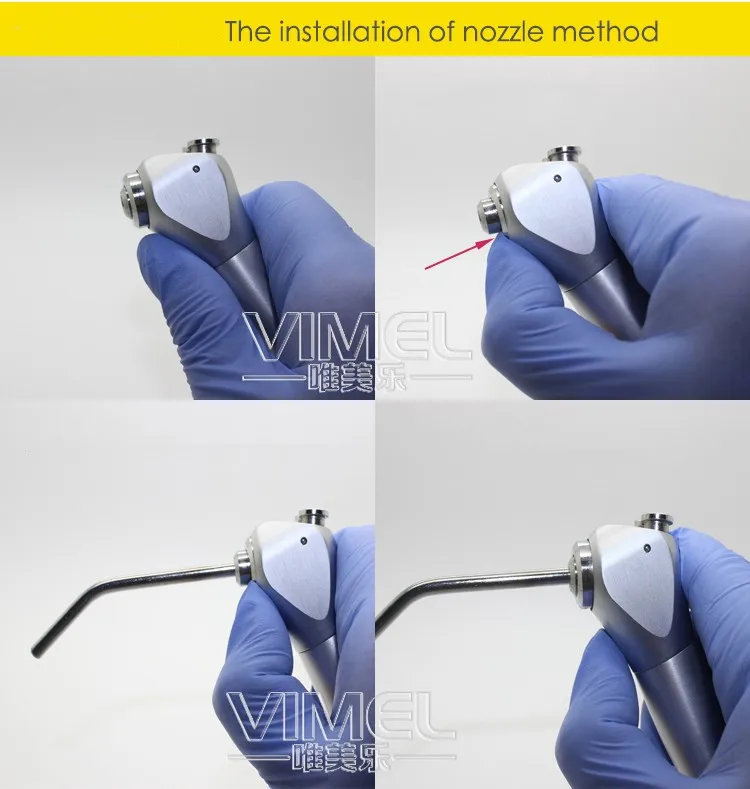 

5PCS Dental 3 Way Syringe Triple Air Water Spray Syringe With 2 Metal Alloy Tips Tube Nozzle Dental Chair Accessories