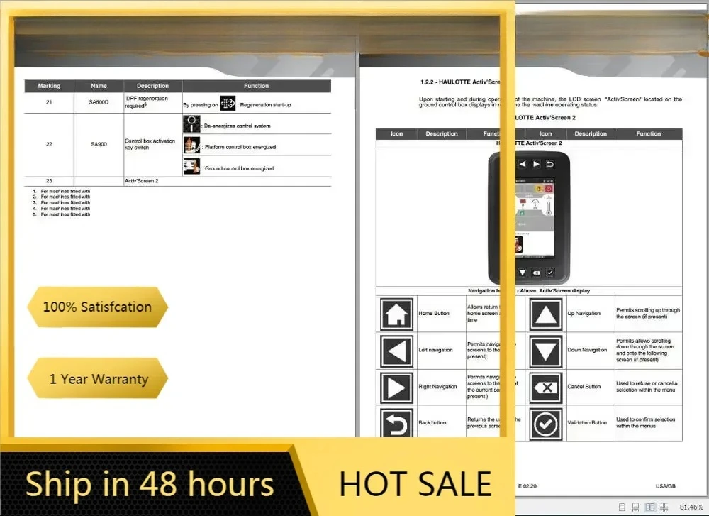   منصات عمل Haulotte PDF 23.45 جيجابايت [08.2021] دليل الخدمة والصيانة والتدريب على المشغلين وقطع الغيار