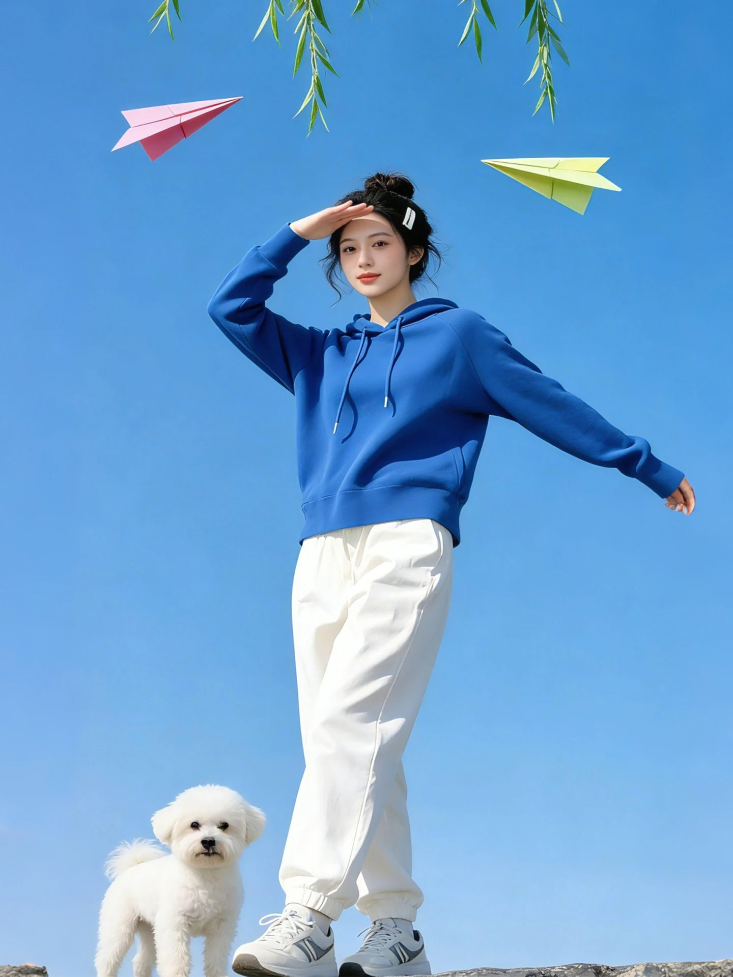 

Women's Hoodie 2026 New Style Trendy Pure Color Casual Long Sleeve Spring Autumn Versatile Sweatshirt Korean Commute Style