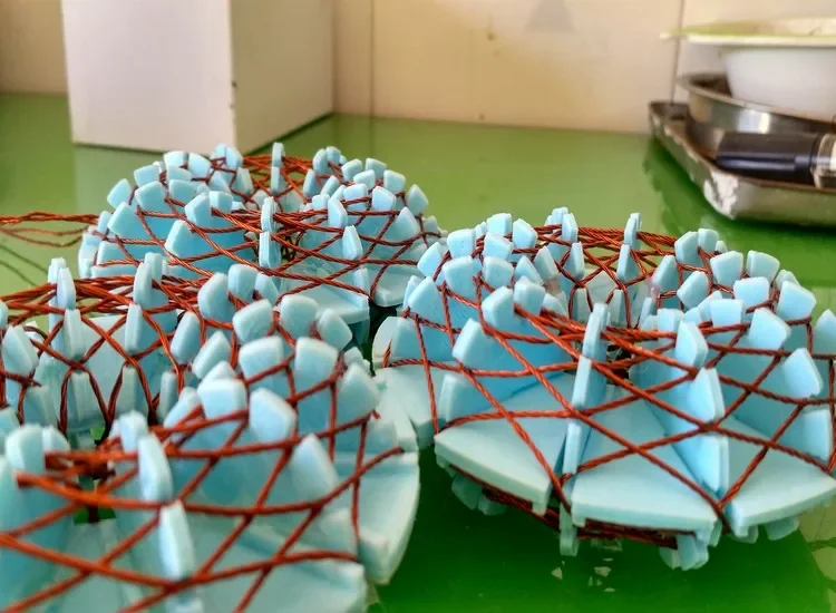 Campo magnético giratório da bobina de pão Rodin Coil