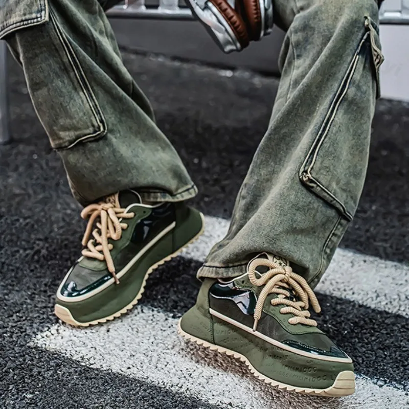 

Comfortable Sport Shoes 2025 Spring New Outdoor Thick Soled Casual Shoes for Men Height Increasing Fashion Trend Chunky sneakers