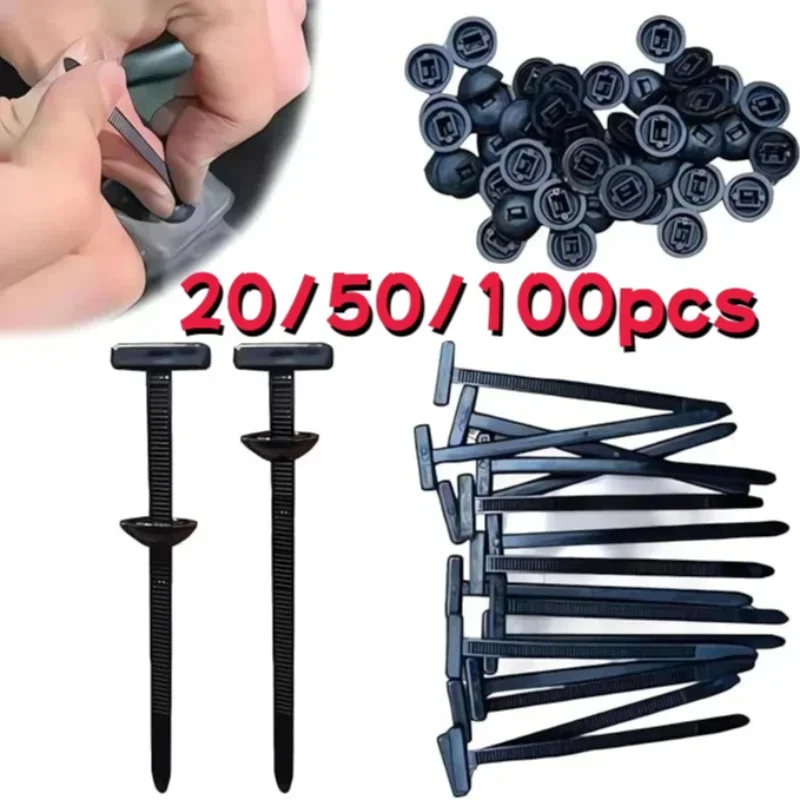 Nylon Cable Tie Buckle, Universal Self-locking Plastic Fastener Clip Screw Replacement for Car Fender Liner Bumper Cover - view 3