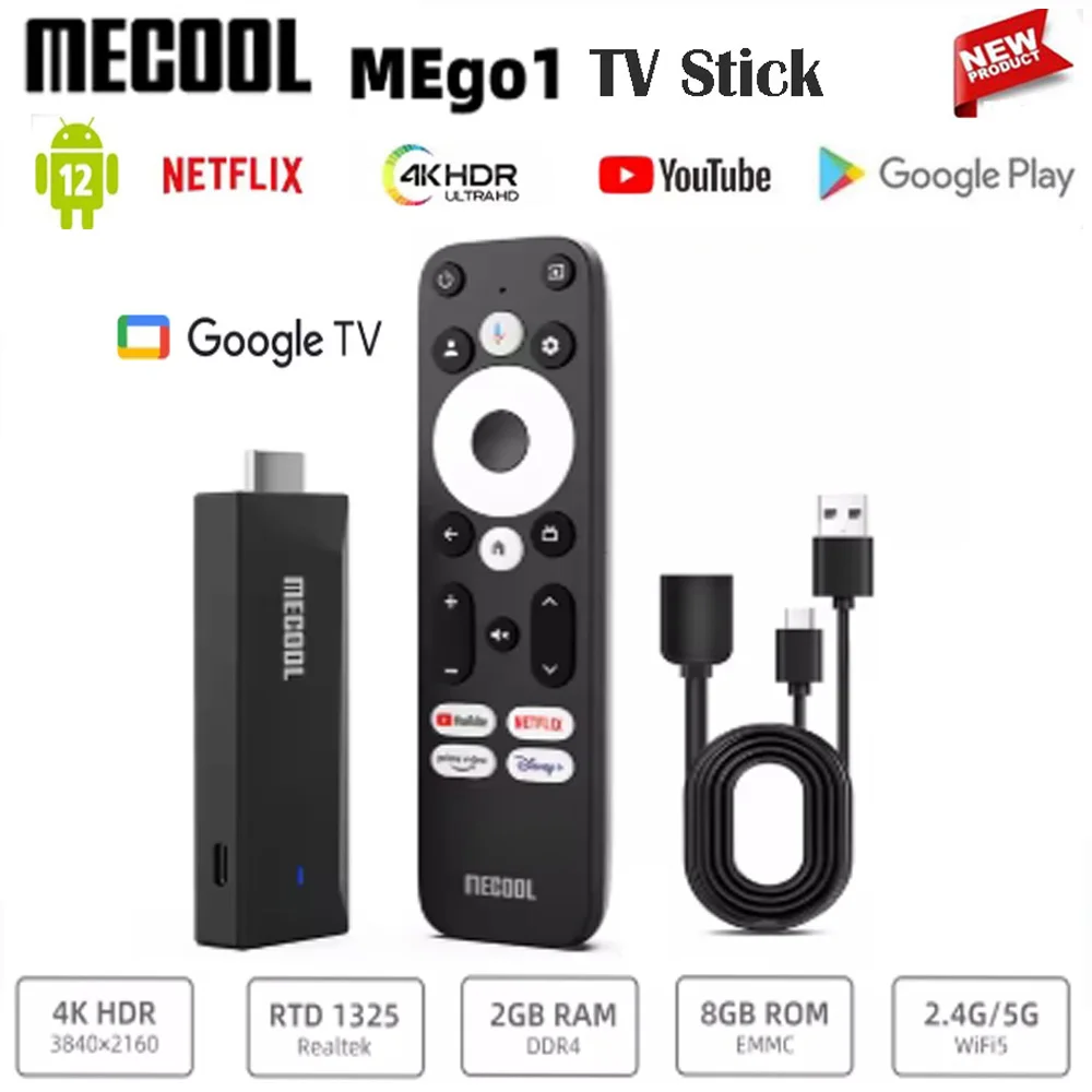 

[Оригинальный] новейший телевизор MECOOL MEgo1 Android12 Realtek RTD1325 2G + 8 ГБ 4K 5G Wi-Fi LAN 100M Google сертифицированный телевизор глобальный бестселлер