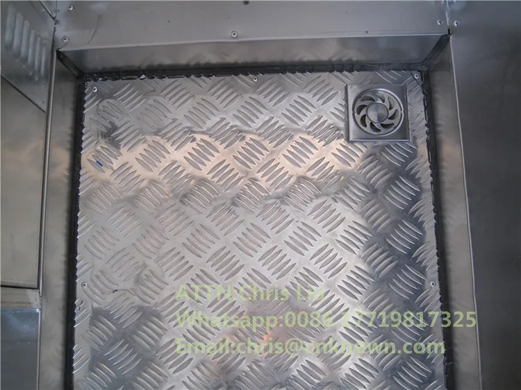 220D черный цвет, белый внутри с полкой, 3 раковины для стандарта США с логотипом, тележка для еды, цена CFR