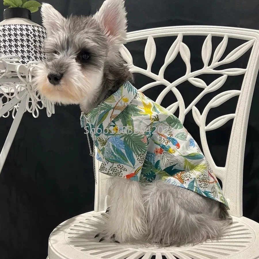 

Summer Thin Dog Floral Internet Popular Shirt