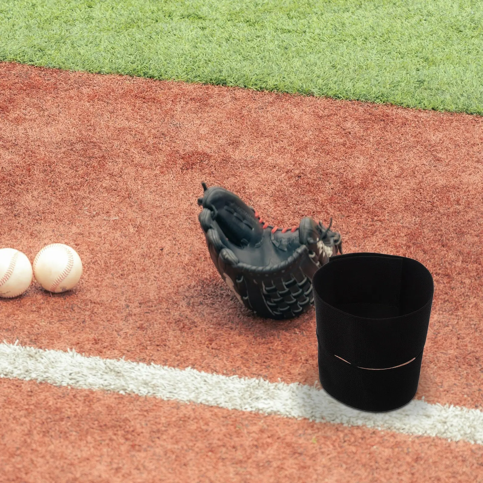 

2 шт. черные эластичные ремни-фиксаторы на липучке для бейсбольных перчаток, аксессуары для хранения и поддержки бейсбольных перчаток