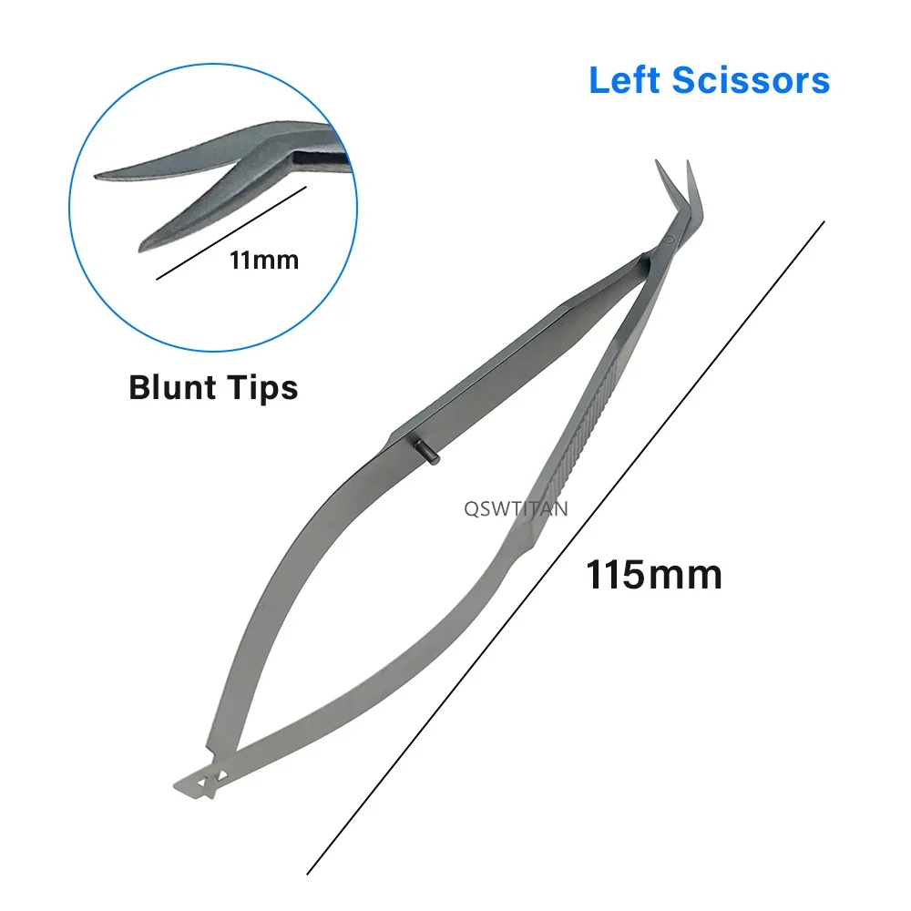 1PCS Ophthalmic Scissors Castroviejo Corneal Scissors Left/Right Pet Ophthalmic Surgical Instrument