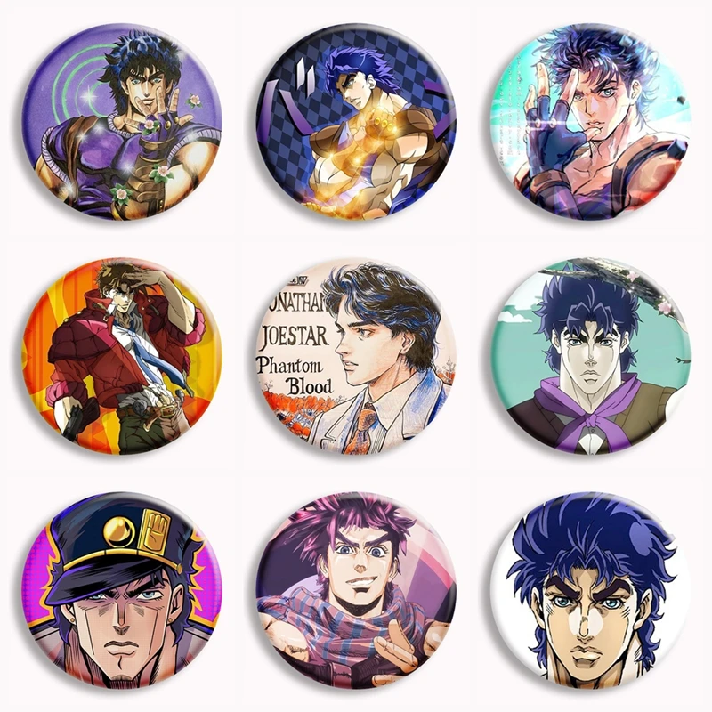 Jonathan Joestar Anime Soft Button Pin Classic JOJO Bizarre Adventure Brooches Badge Bag Decor Fans Collect Friends Gifts