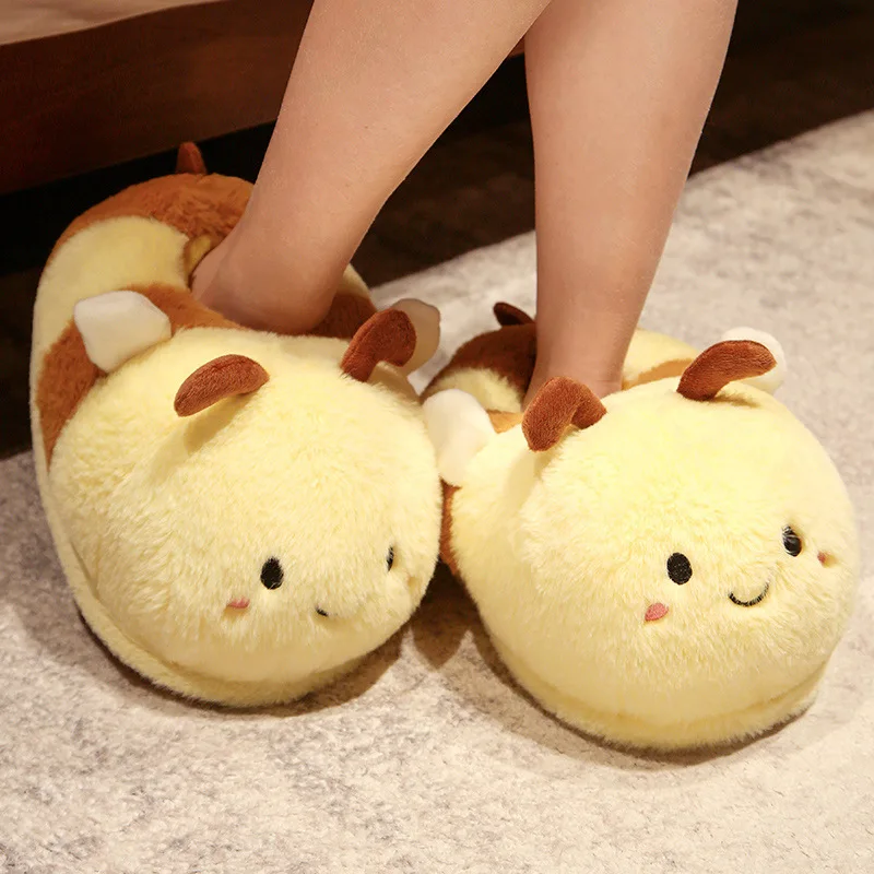 

Cute Warm Shoes Slippers Unisex Warm Autumn Winter New Kawaii Home Shoes Fashionable Plush Slippers Anti Slip Cotton Girl Gift