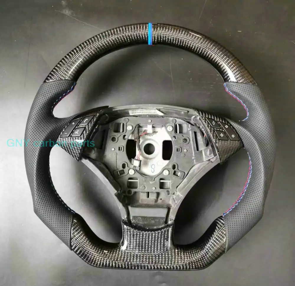 100% Real Carbon Fiber Car Steering Wheel For BMW E60 E61 E62 E63 E64 520 525 530