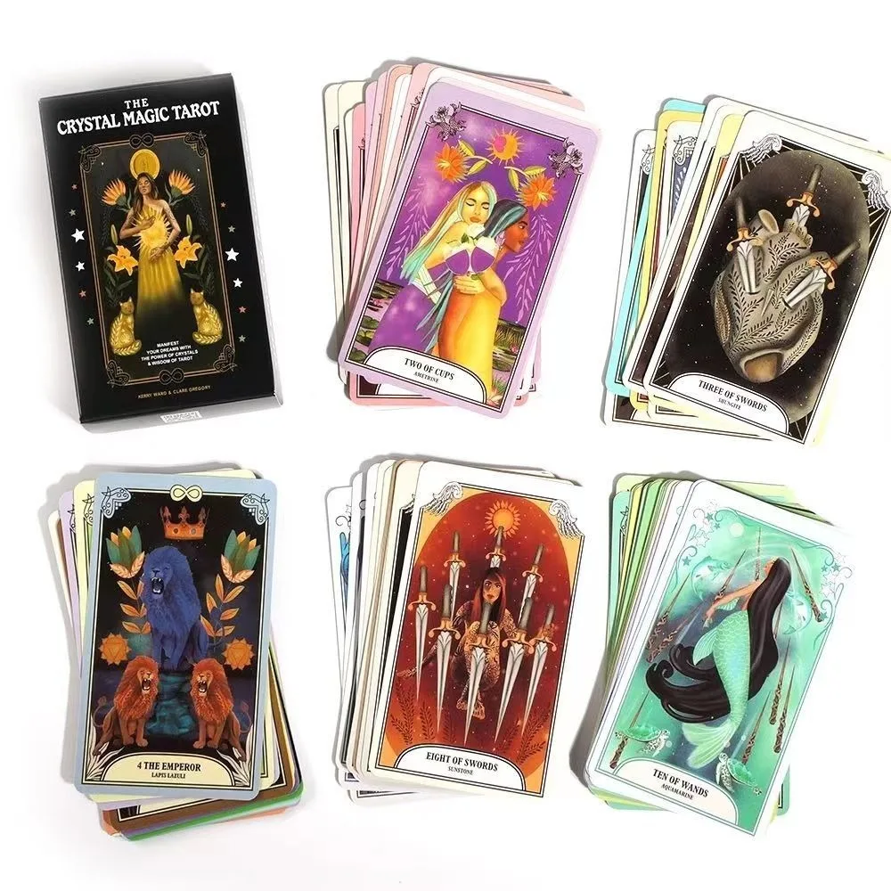 Tarot Kryształowej Magii 10,3 * 6 cm: zrozumiesz i kontroluj losę dzięki 78 sztuk kart Tarota