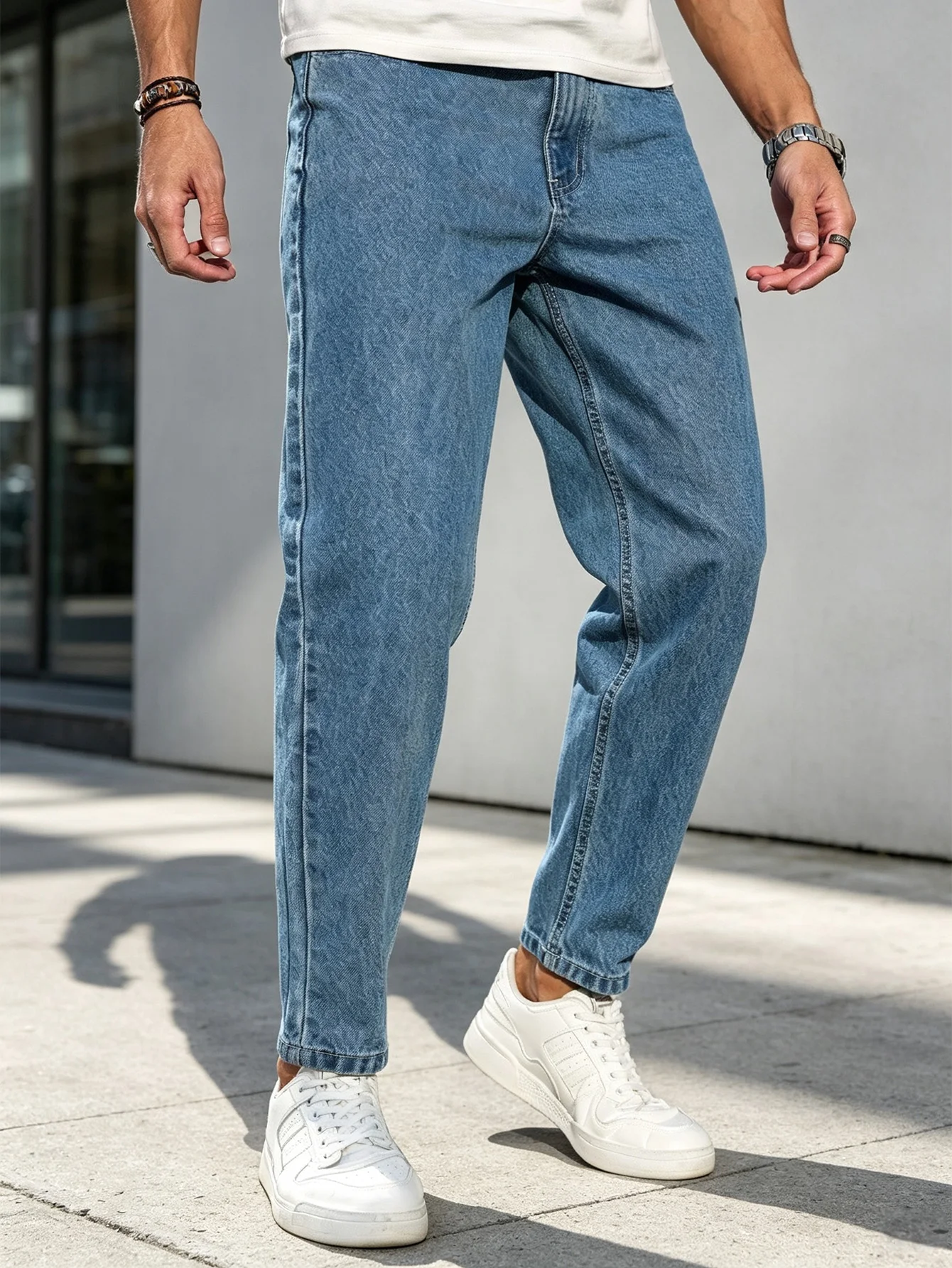 Jeans Clássicos Masculinos Azu - Men'S Shoes With Jeans avaliação e preço