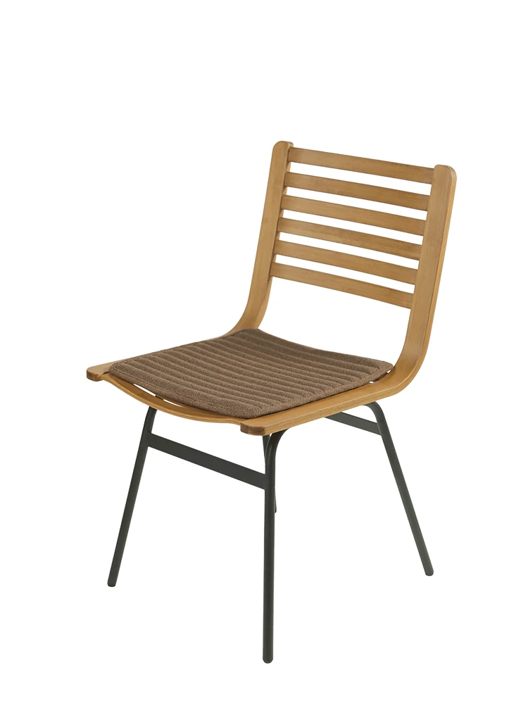

HXL Simple Balcony Outdoor Backrest Stool Office Chair Dining Chair Study Chair