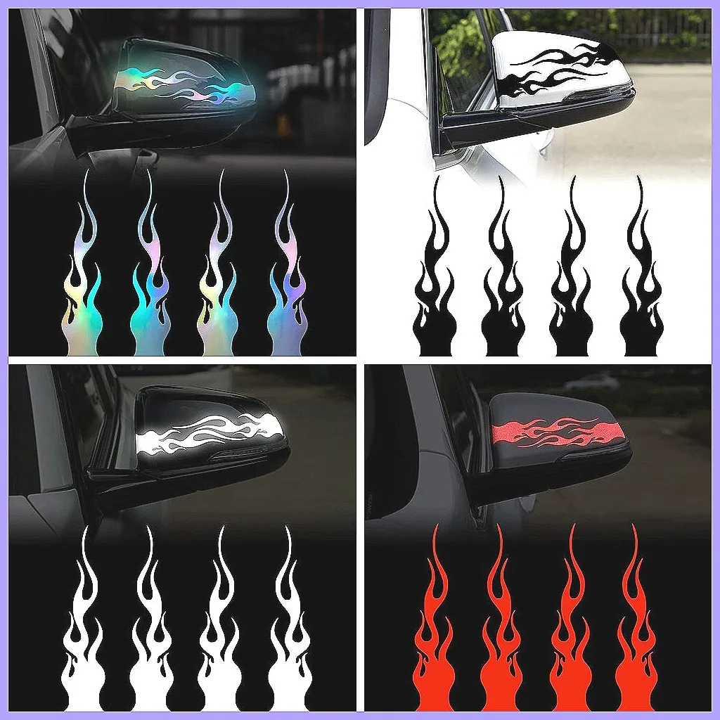 

Наклейка-деколь с эффектом пламени для автомобиля, мотоциклетного шлема, виниловая наклейка для маскировки царапин на кузове, декор для зеркал, бамперов, скейтбордов