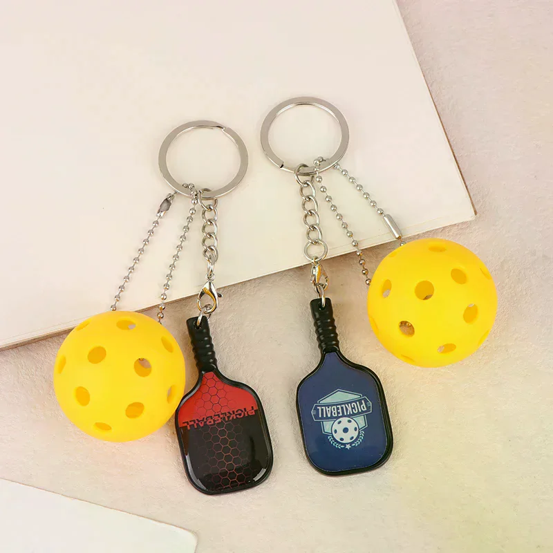 Key Holder Car Key Chain Pendant Pickleball Keyring For Party Hoilday Handbag Wallets Birthday Gifts Accessories Pickleball