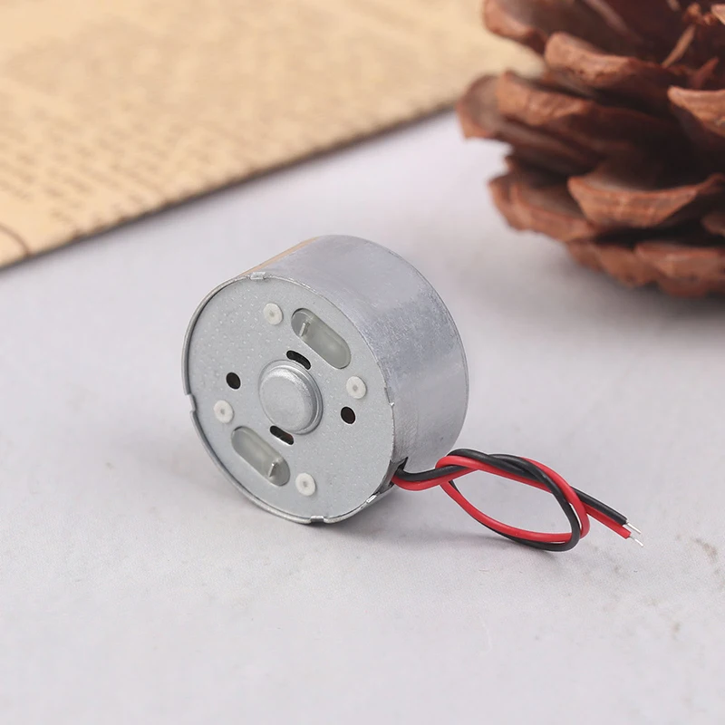 RF-300EA-1D390 DC 1.5V 3V 5V 6V 7250RPM Mini Mute 24mm Round Spindle Motor Precious Metal Brush Engine DIY Solar Power Toy Model