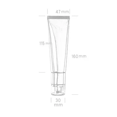 50 ミリリットル空のエアレスポンプボトル 50 グラム化粧品クリームスクイズチューブメイクアップファンデーション包装容器白黒シルバーゴールド