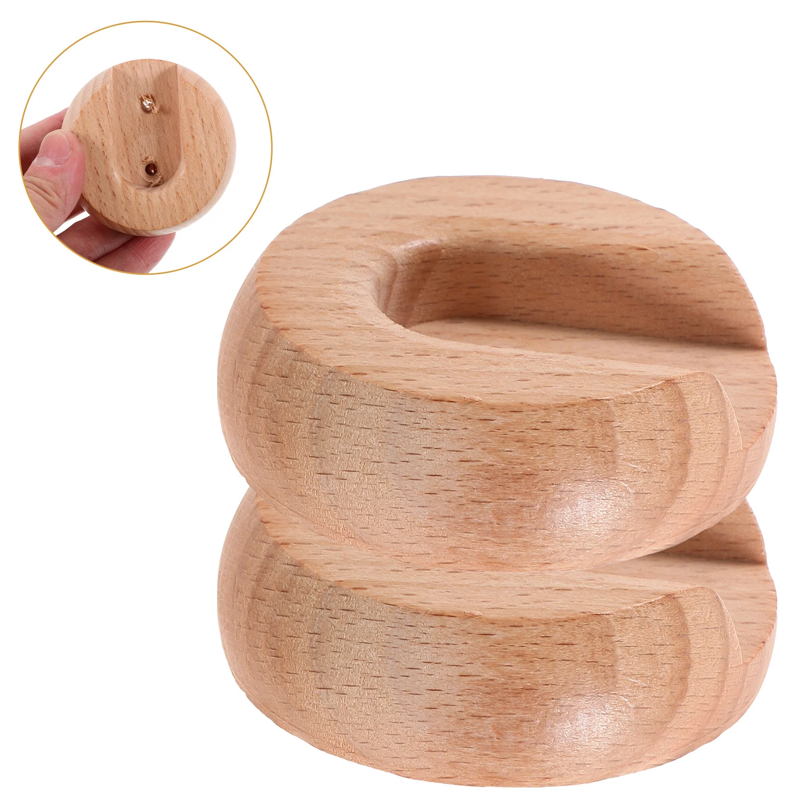 

10pcs Wooden Closet Rod Bracket 20Mm Thick Wardrobe Pole Support Easy Install For Closet Bathroom Shower Curtain Pole