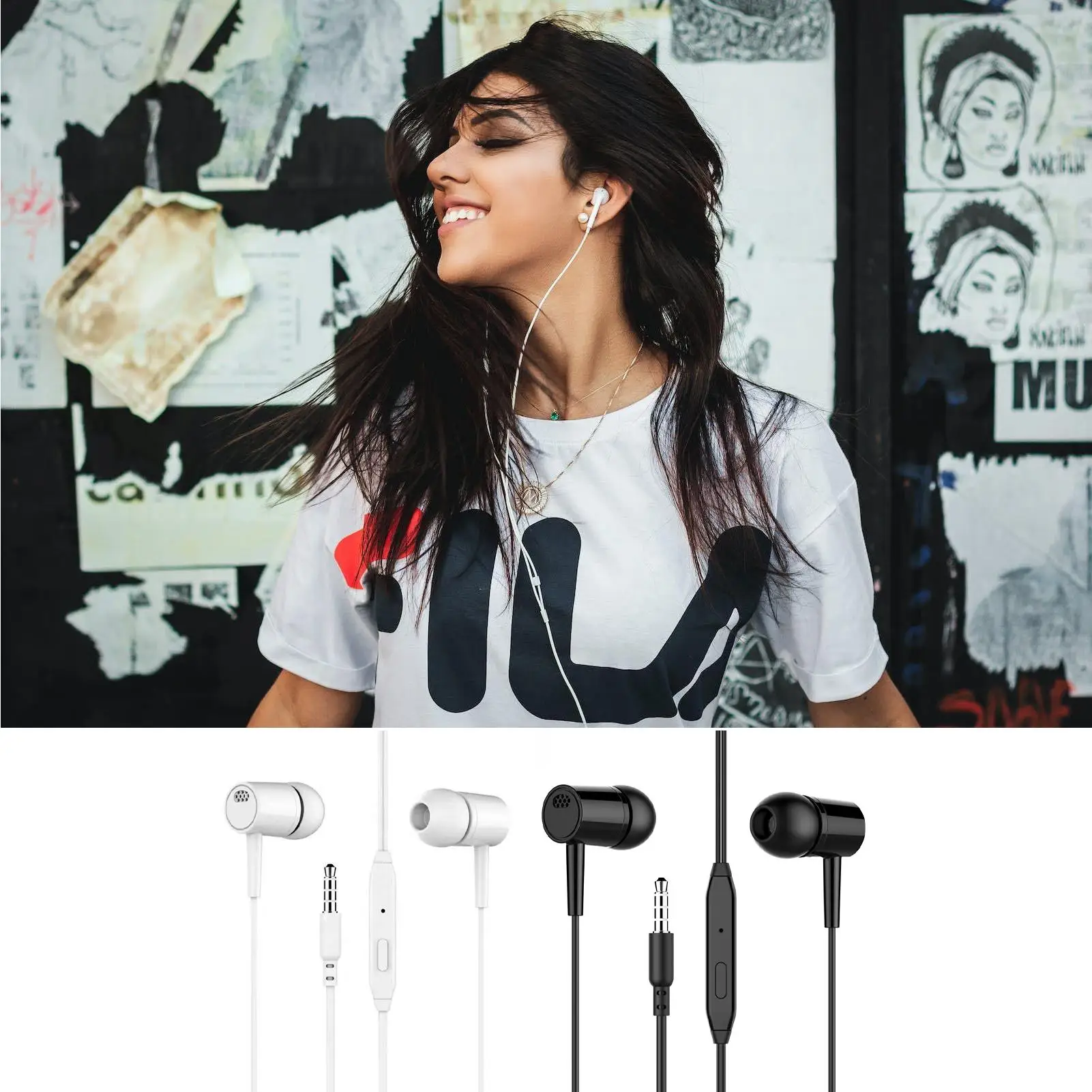 3.5mm In-ear Headphones Noise Isolating Ergonomic Noise Isolating High-Quality Sound Noise Isolating Headsets for Home Pc Tablet