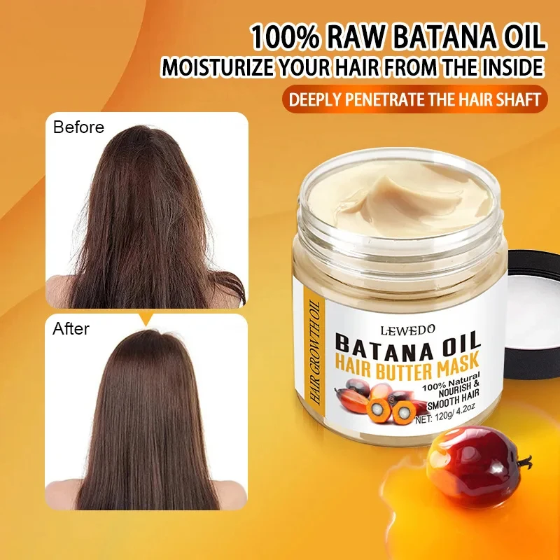 Minyak Batana Murni 100% alami untuk pertumbuhan rambut traksi minyak perawatan Alopecia pertumbuhan rambut gila alami Anti penumbuh rambut wanita