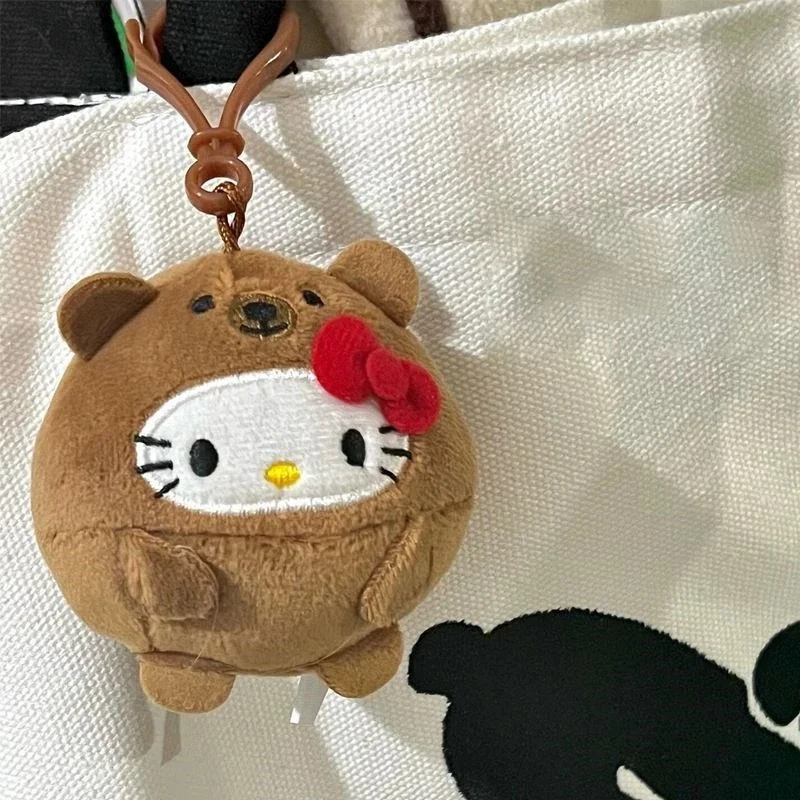 Leuke en ronde Kt kat pluche hanger pluche tas hanger zacht en schattig sleutelhanger hanger kleine pop decoratie klein geschenk